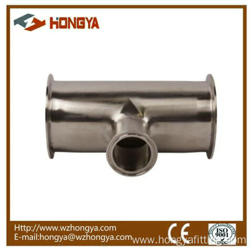 SS304 Sanitary Stainless Steel Tri Clamp Reducing Tee